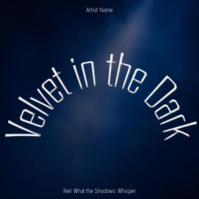 Dark Ethereal R&B Album Cover | Moody Velvet Shadow Aesthetic Template